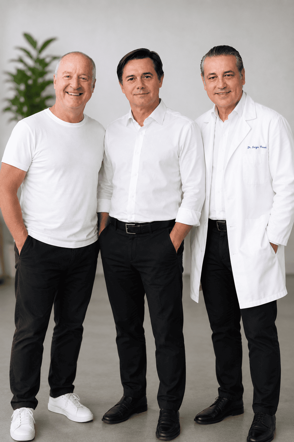 PhD Andy Walshe, Dr. Niko Mihic and Dr. Jorge Planas, the experts behind Axo Longevity